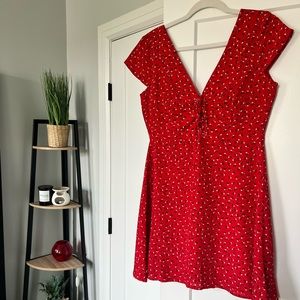 Red Floral Mini Sundress